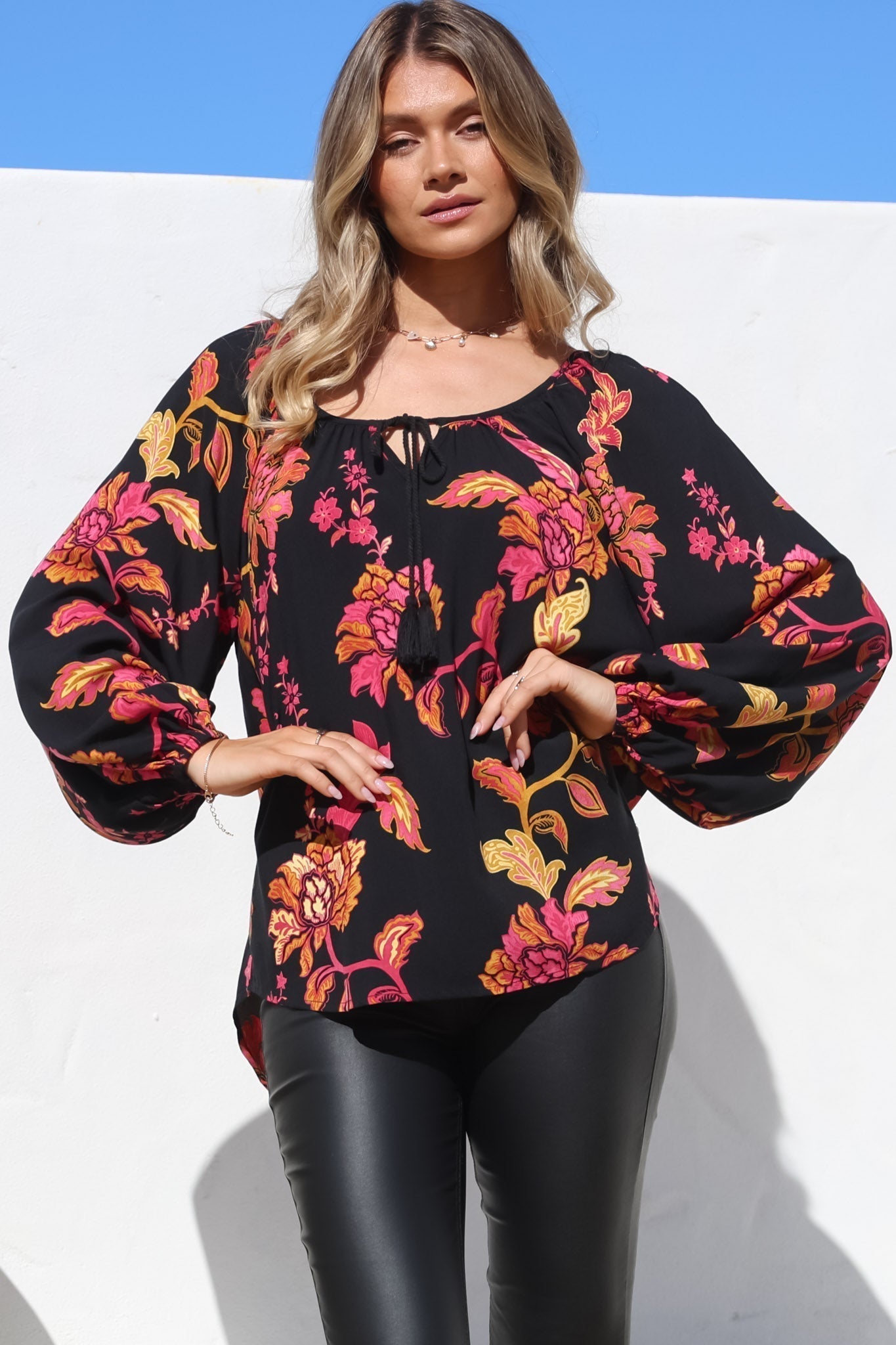 All-Day Floral Comfort Blouse