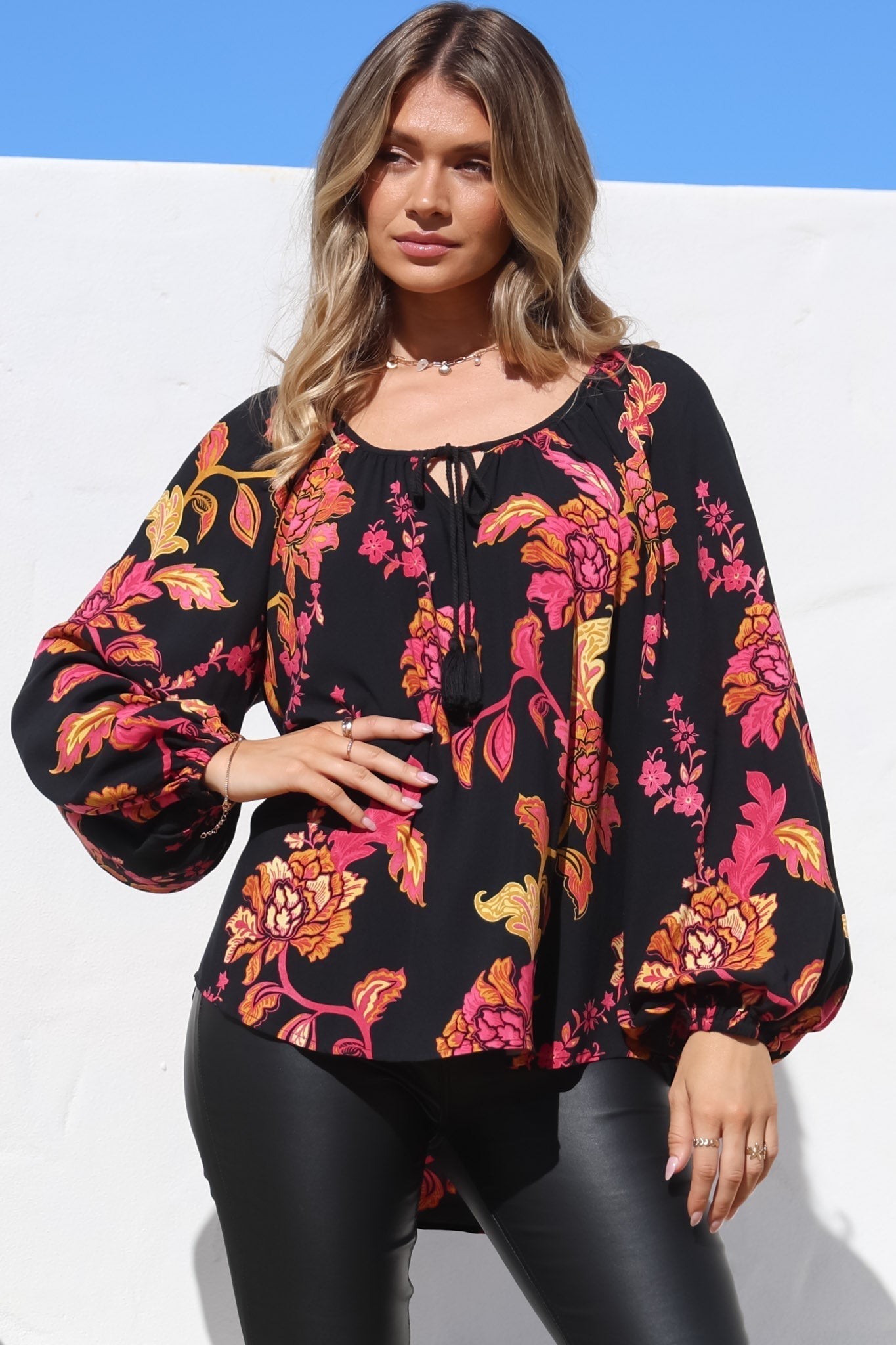 All-Day Floral Comfort Blouse