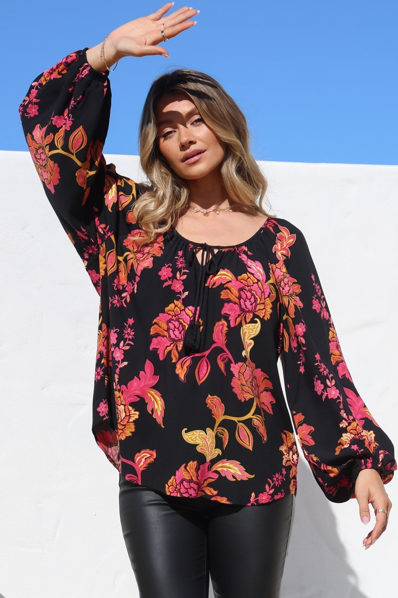 All-Day Floral Comfort Blouse