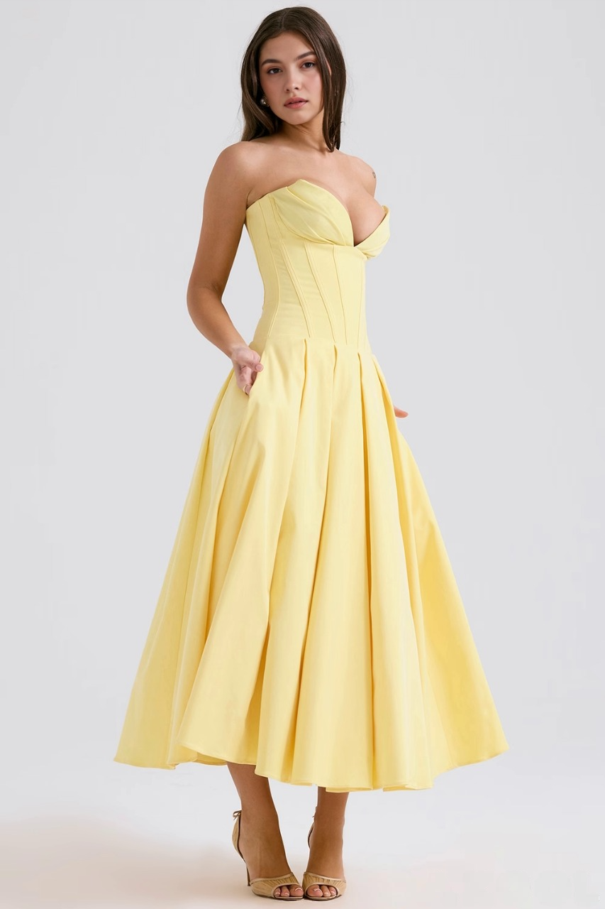Tulle-Elegance Midi Dress
