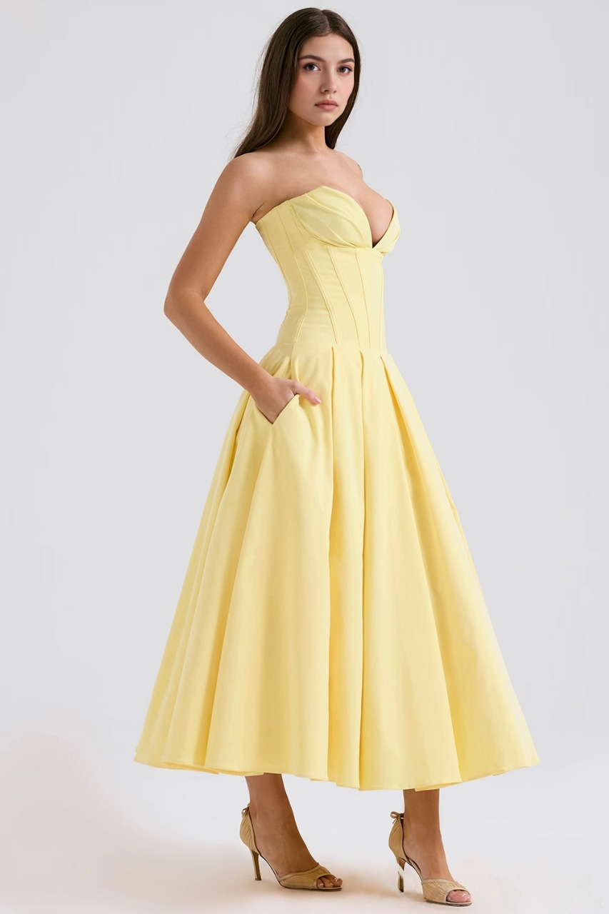 Tulle-Elegance Midi Dress