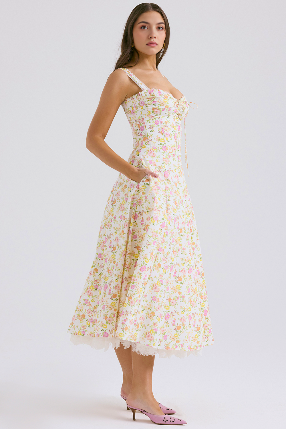 Floral Charm Midi Dress