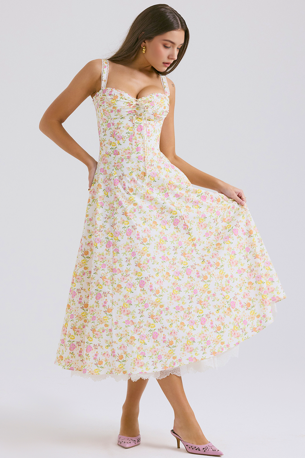 Floral Charm Midi Dress