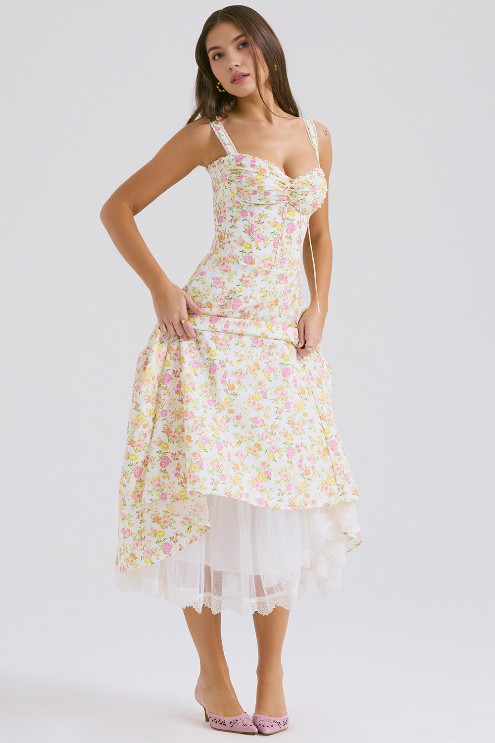 Floral Charm Midi Dress