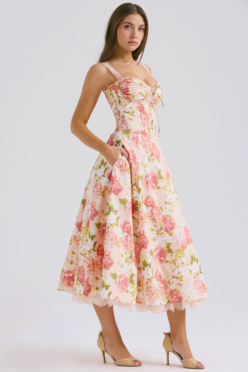 Floral Charm Midi Dress