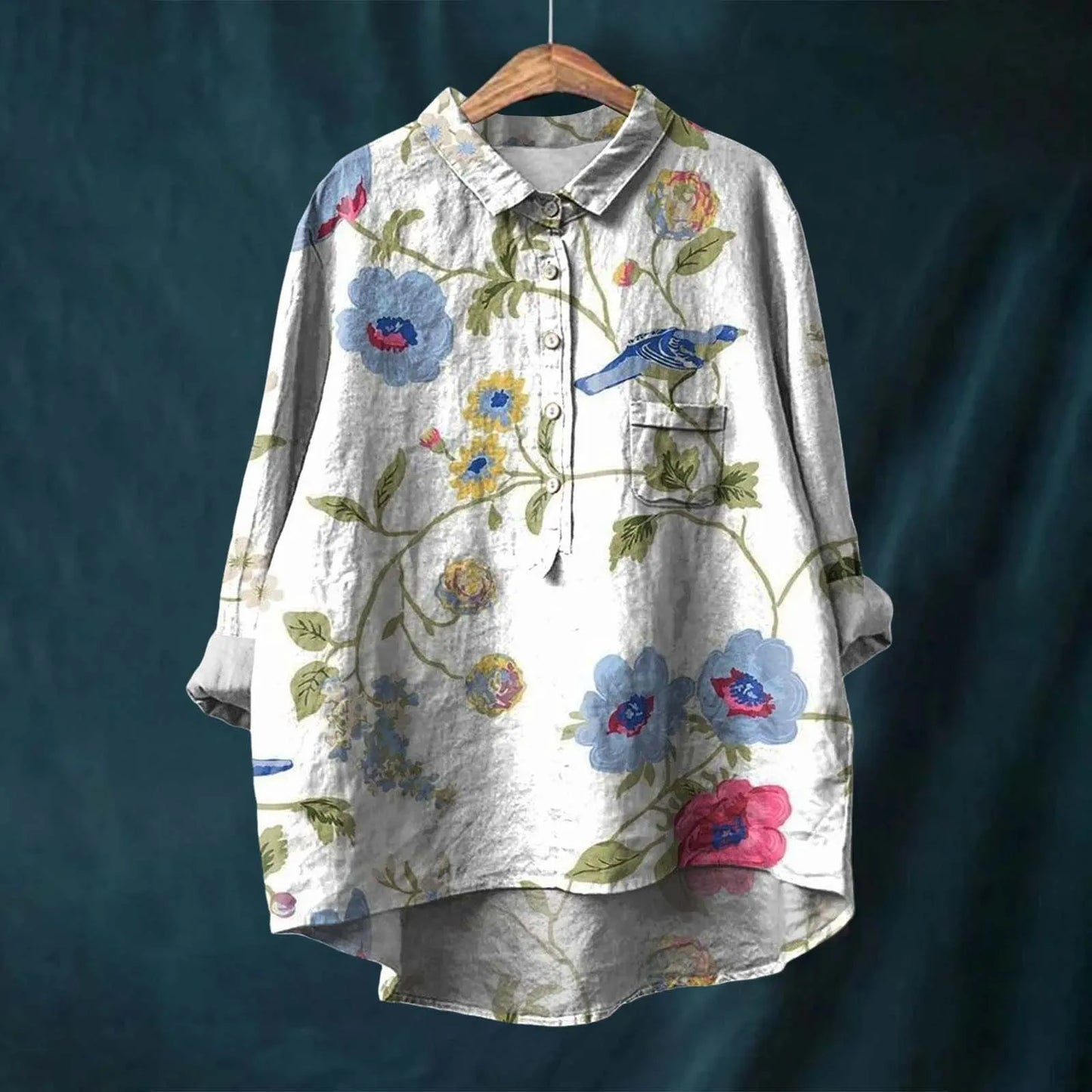 Chic Floral Comfort Blouse