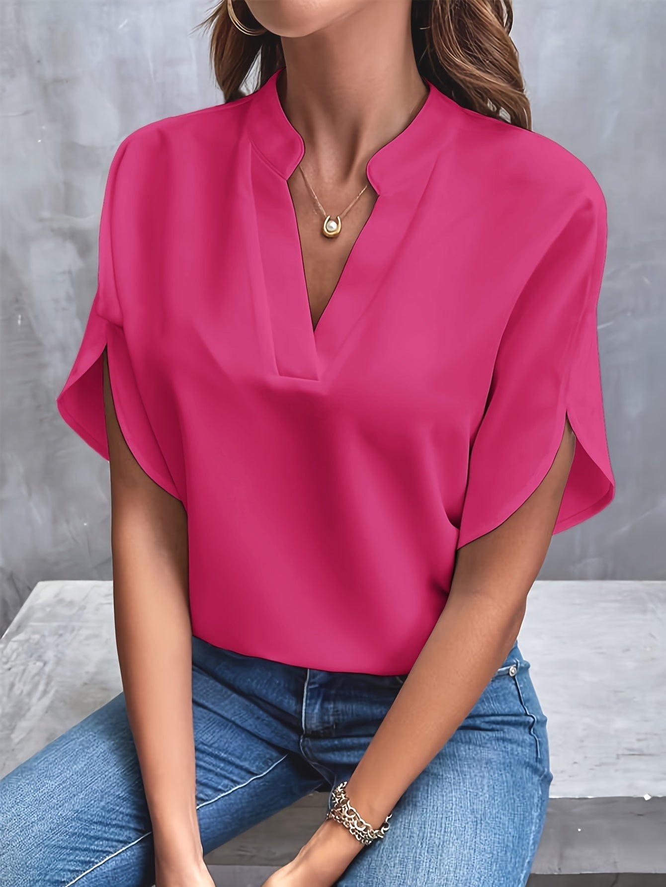 Effortless Elegance V-Neck Blouse