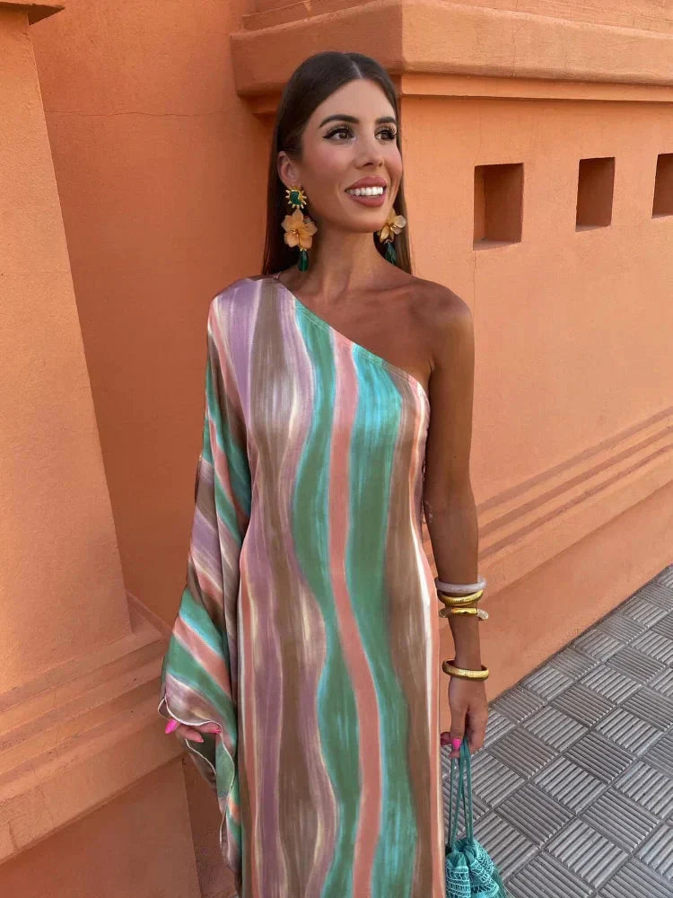 Bold Asymmetric Maxi Dress