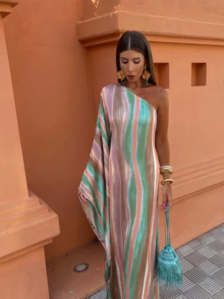 Bold Asymmetric Maxi Dress