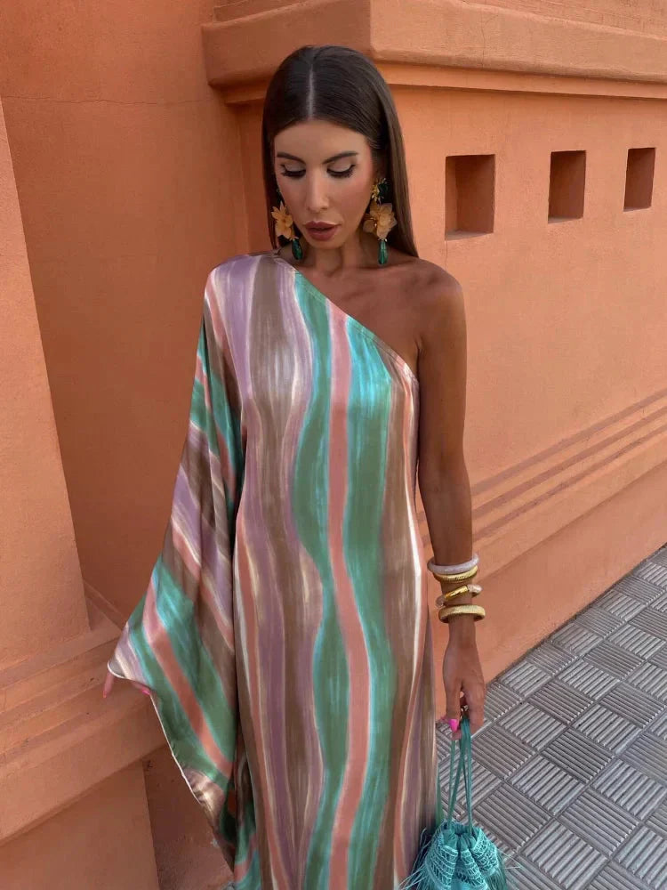 Bold Asymmetric Maxi Dress