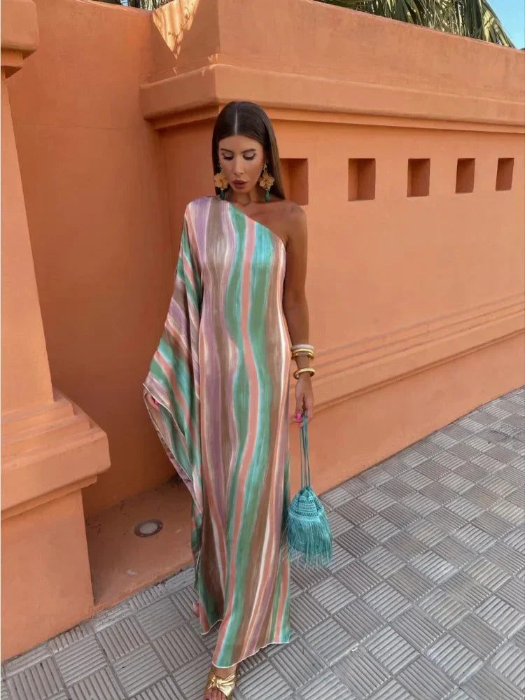 Bold Asymmetric Maxi Dress