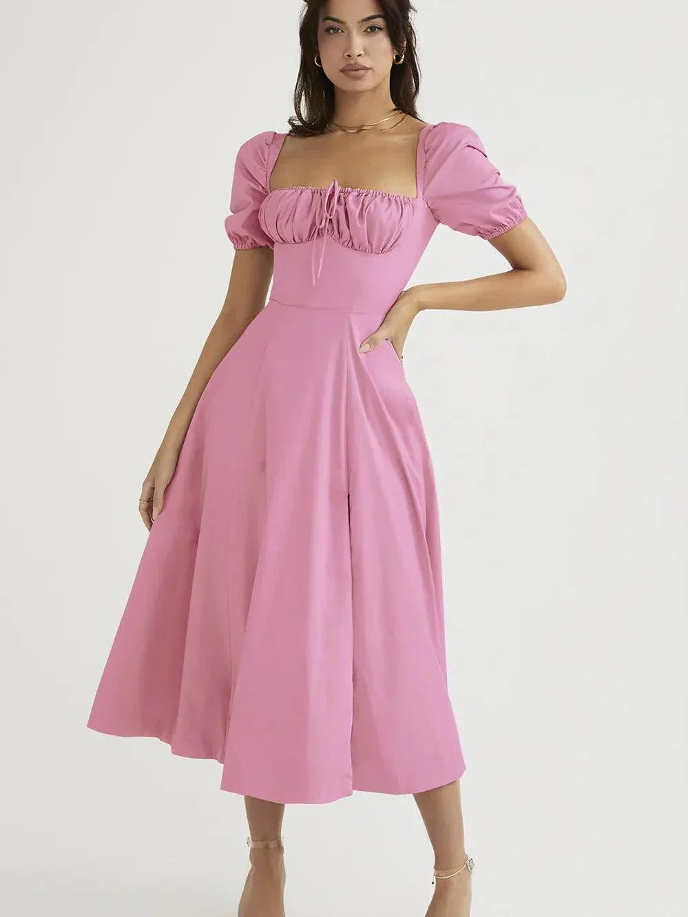 Floral-Breeze Midi Dress