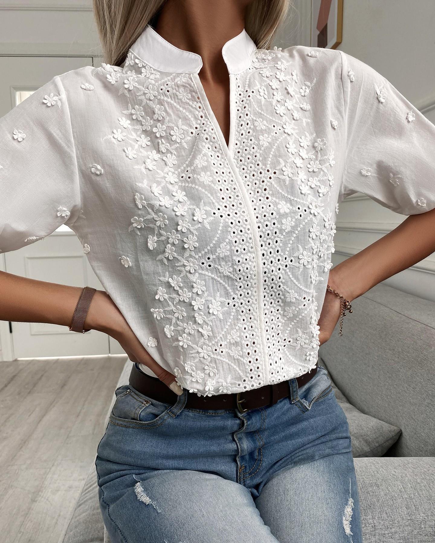 Embroidered Elegance Blouse