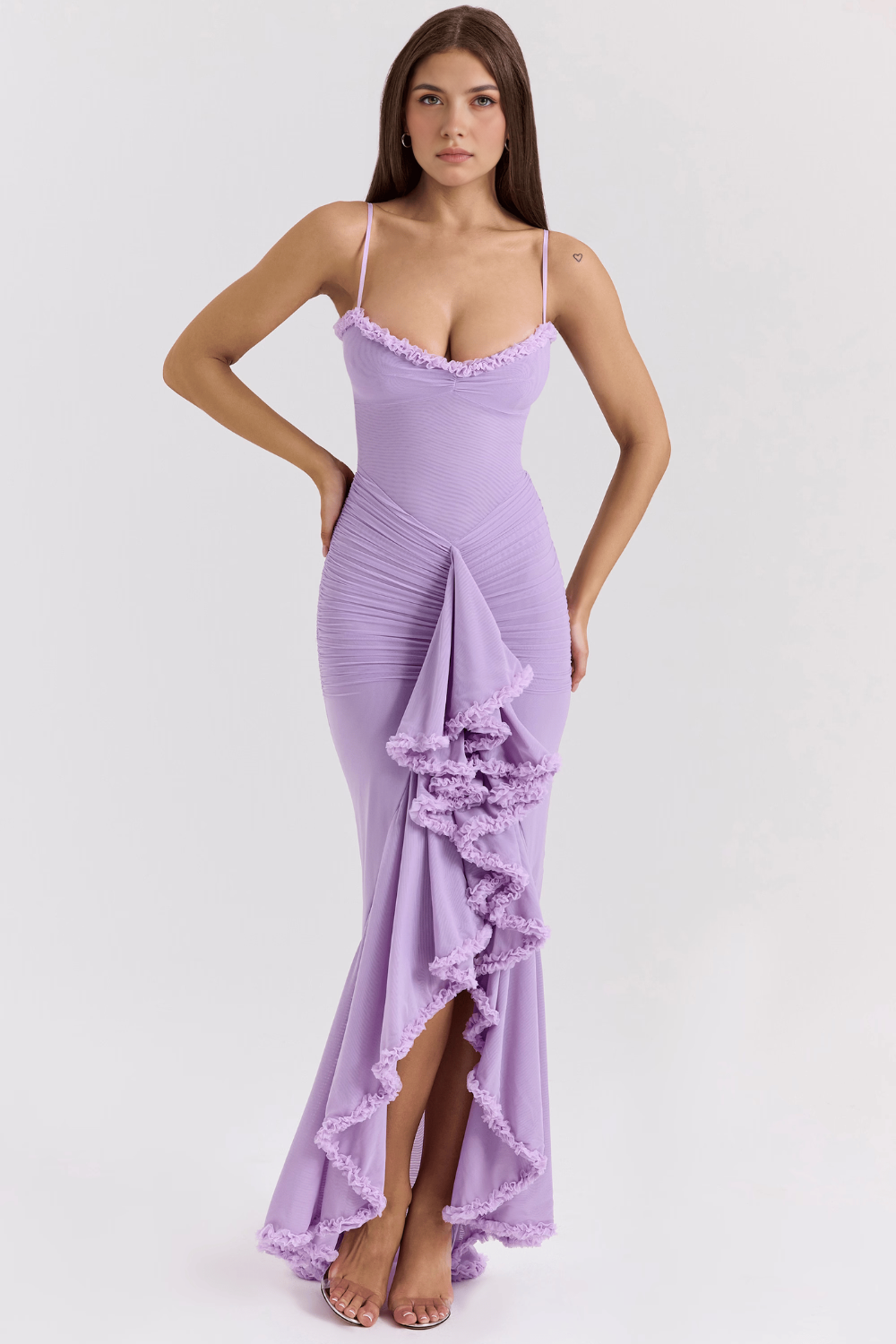 Flattering Celebration Ruffle Gown