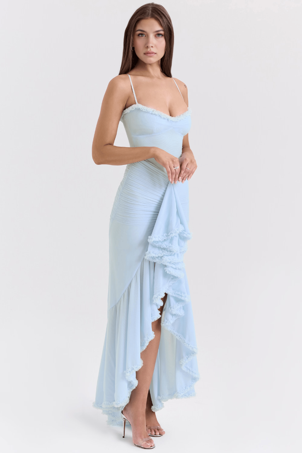 Flattering Celebration Ruffle Gown
