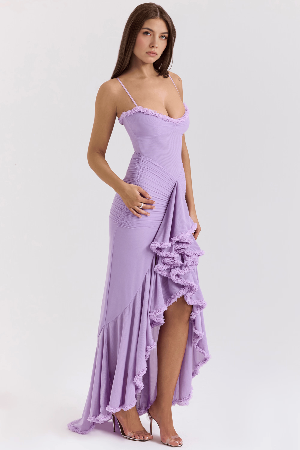 Flattering Celebration Ruffle Gown