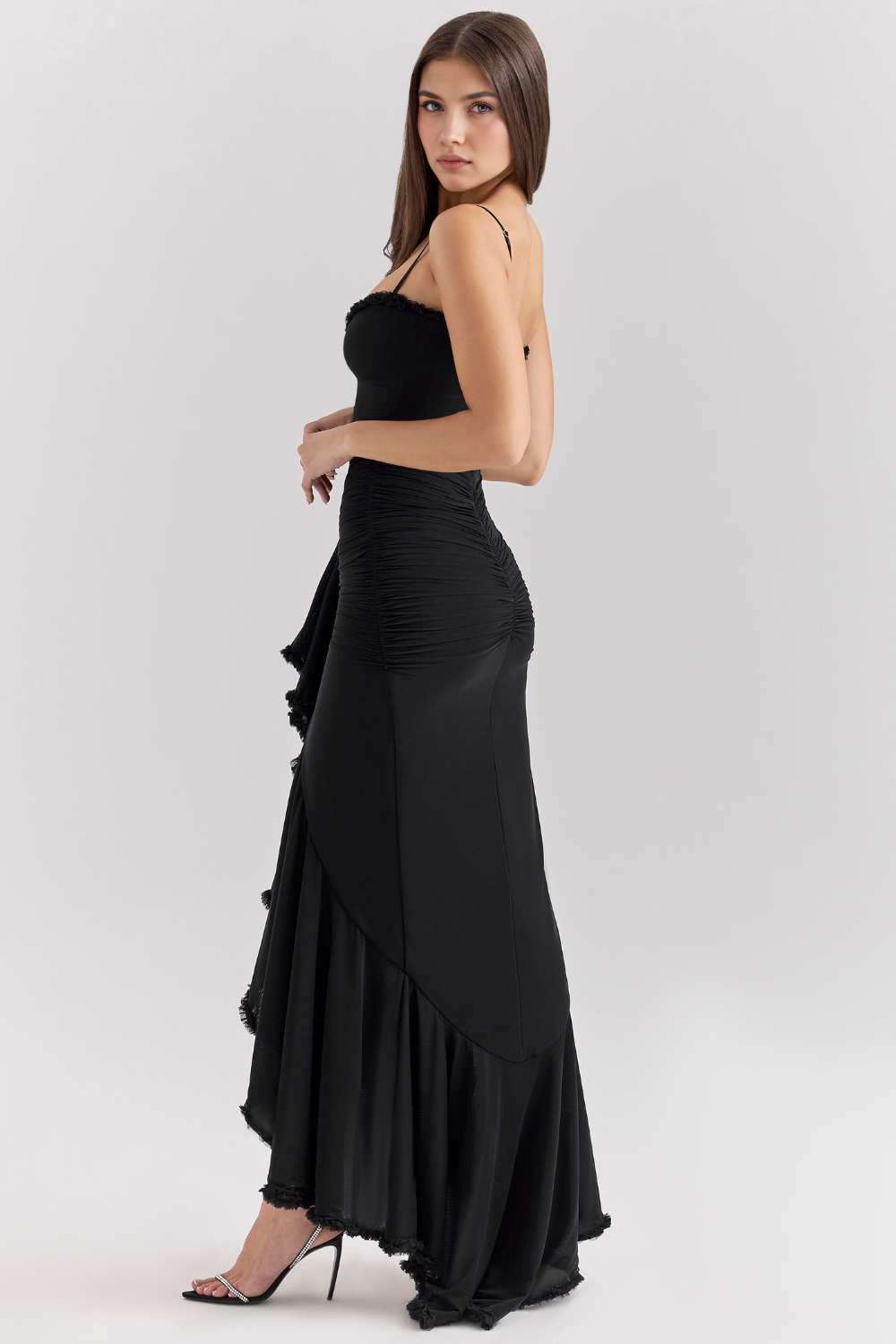 Flattering Celebration Ruffle Gown