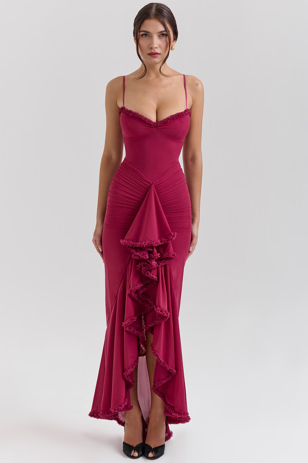 Flattering Celebration Ruffle Gown