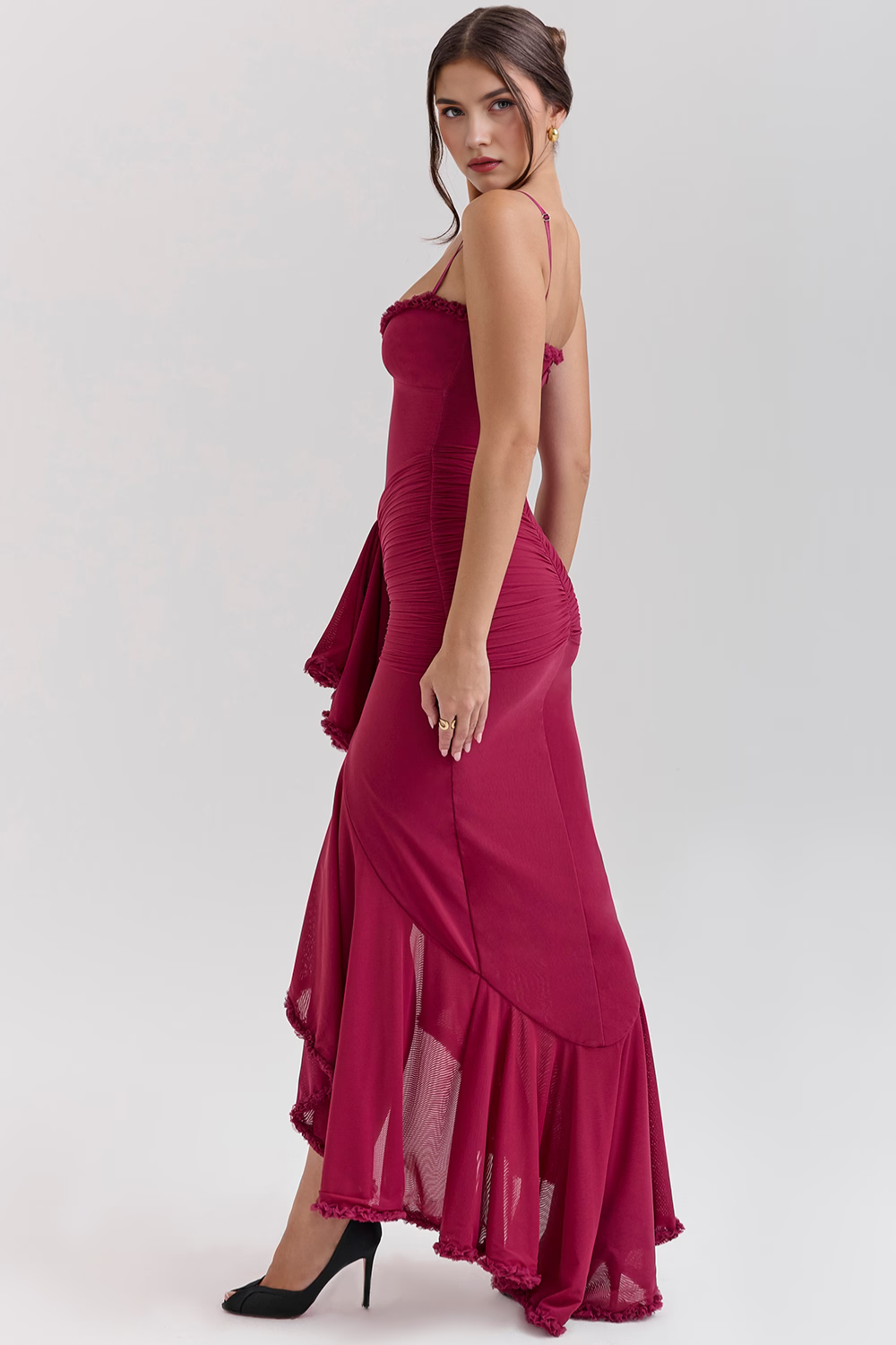 Flattering Celebration Ruffle Gown