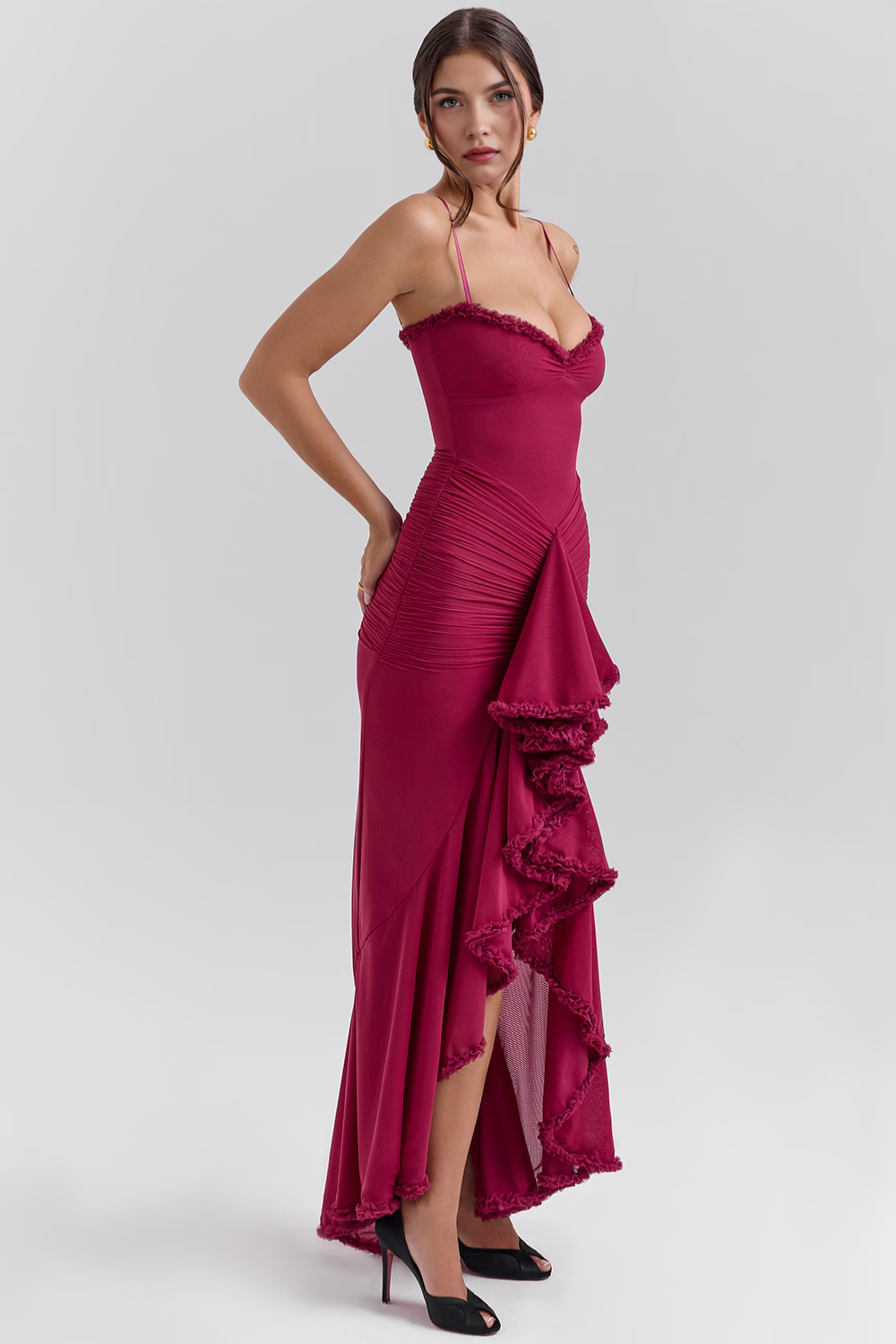 Flattering Celebration Ruffle Gown