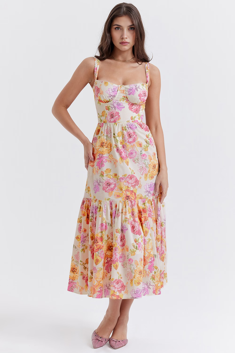 Feminine Flair Midi Dress