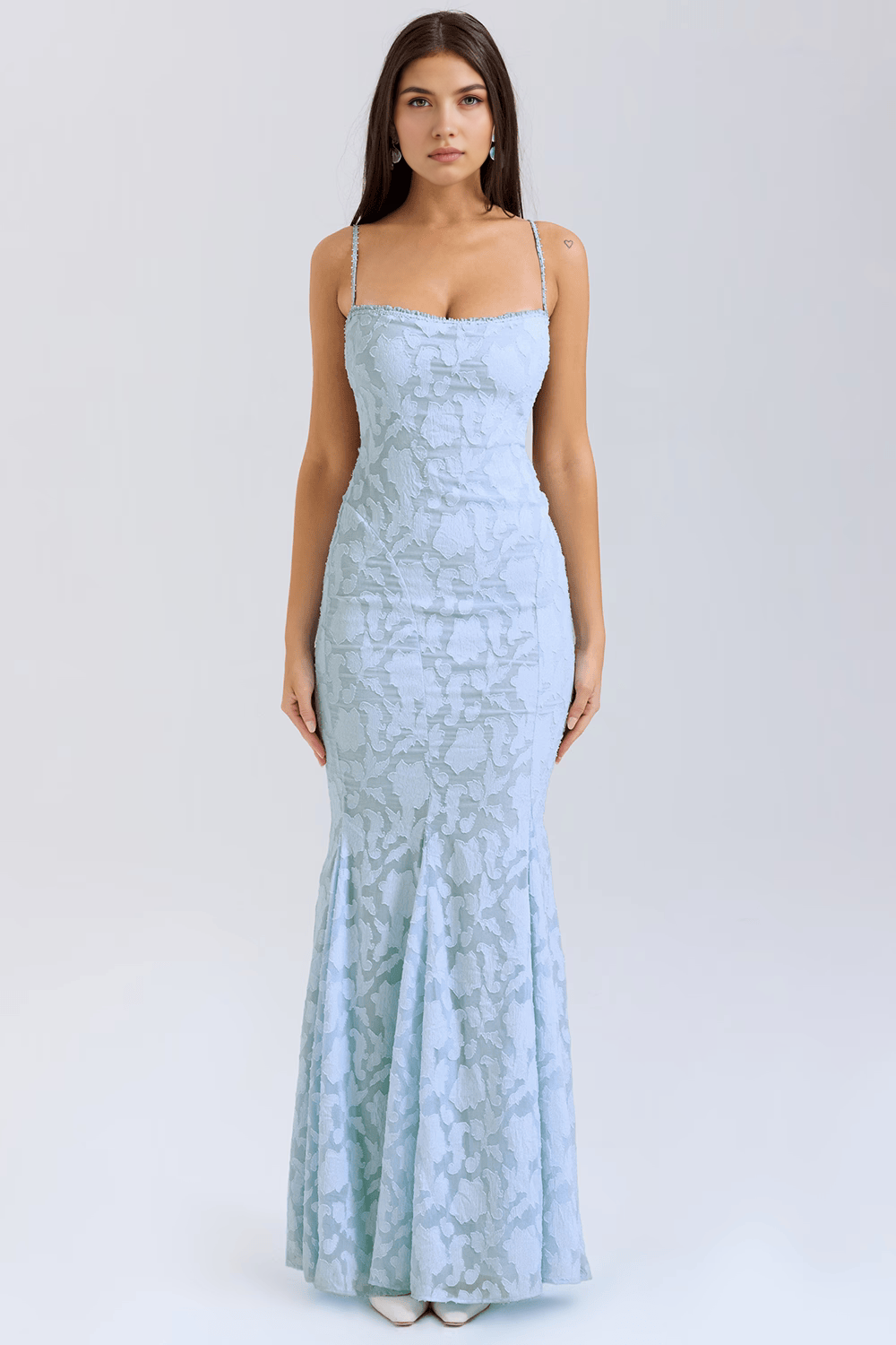 Glowing Elegance in Ice-Blue