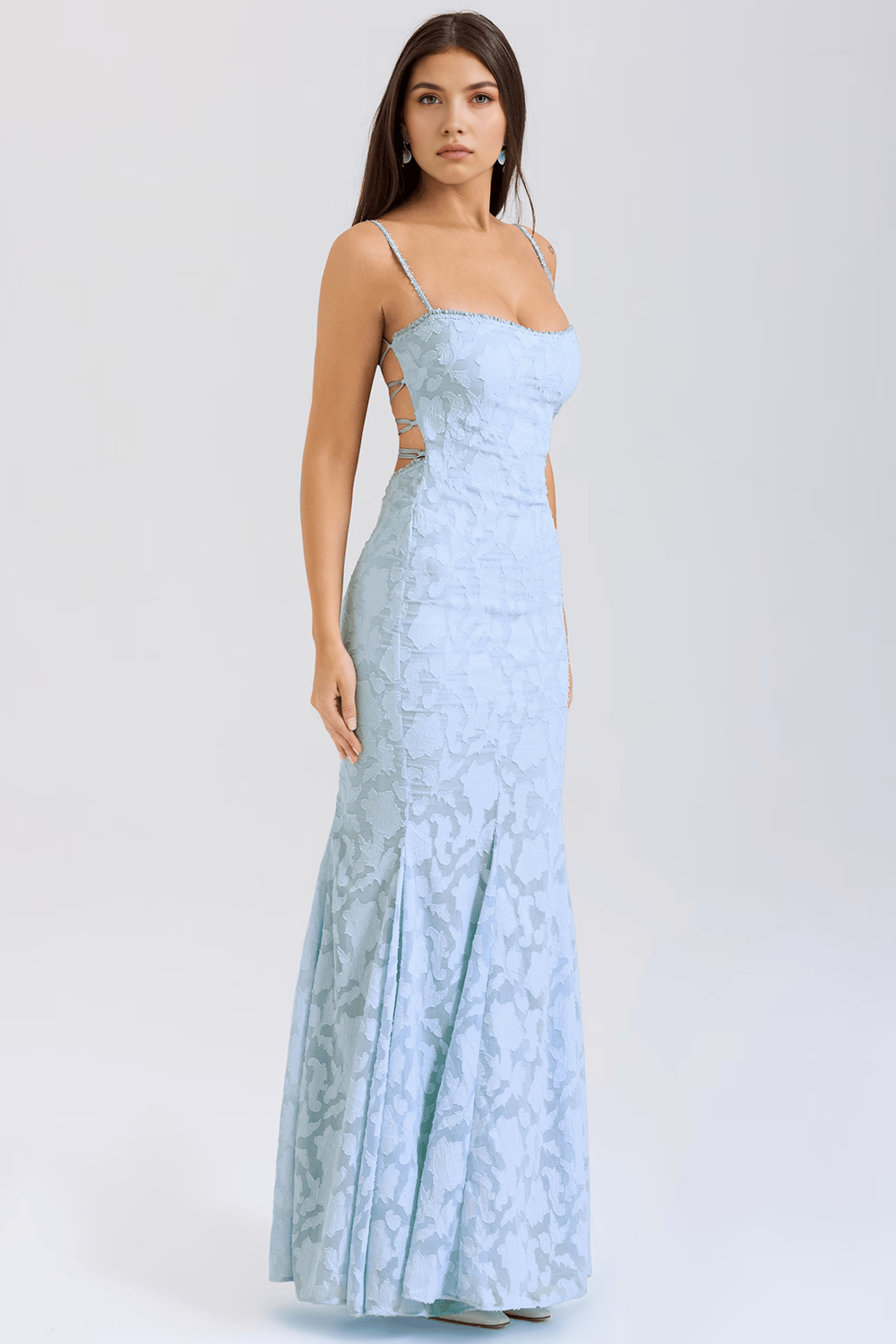 Glowing Elegance in Ice-Blue