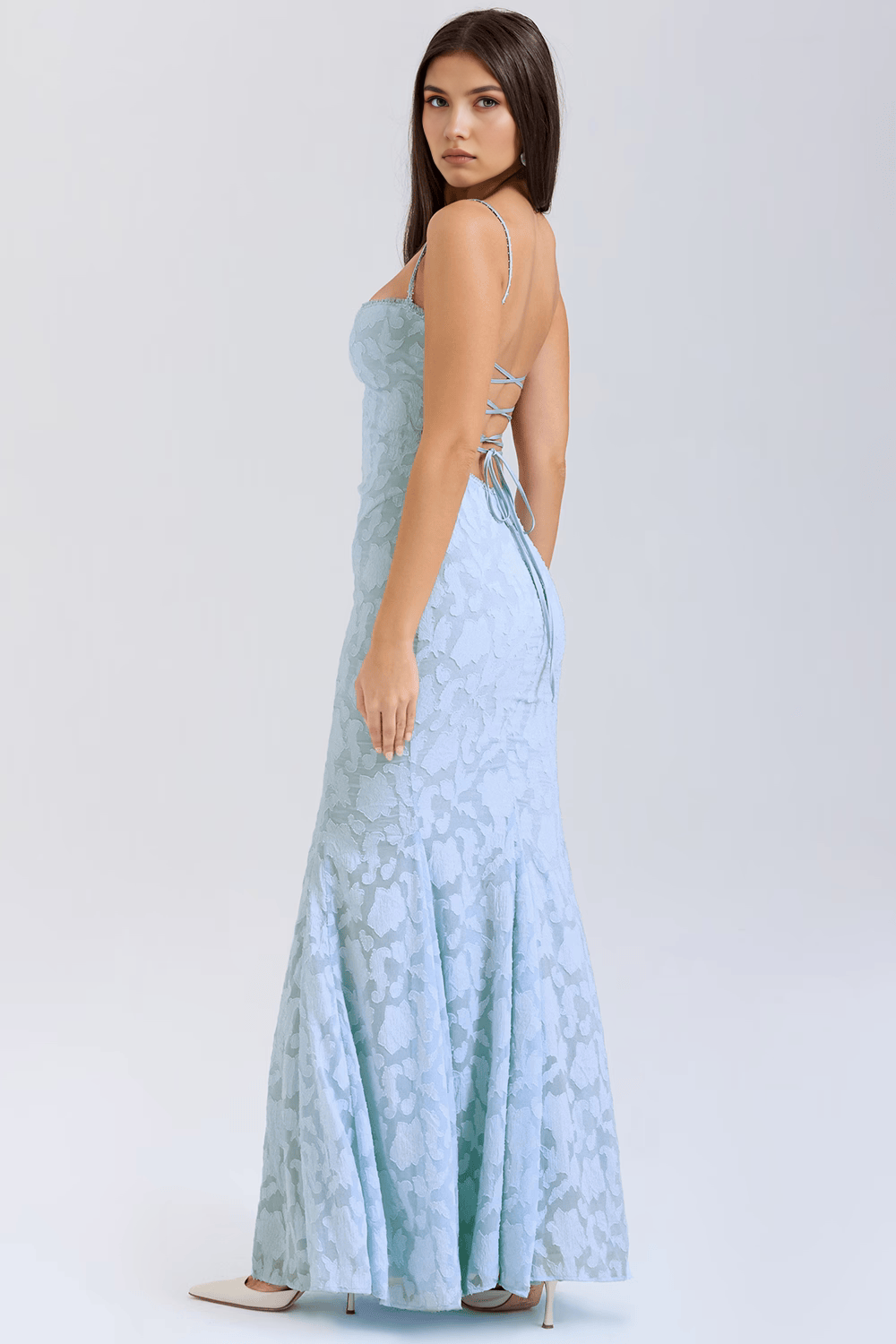 Glowing Elegance in Ice-Blue