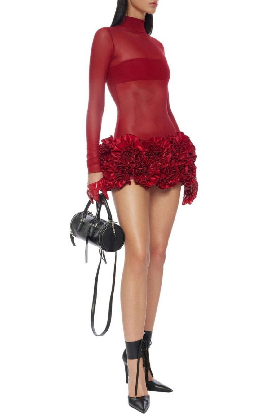 Effortless Chic Floral Mesh Dress
