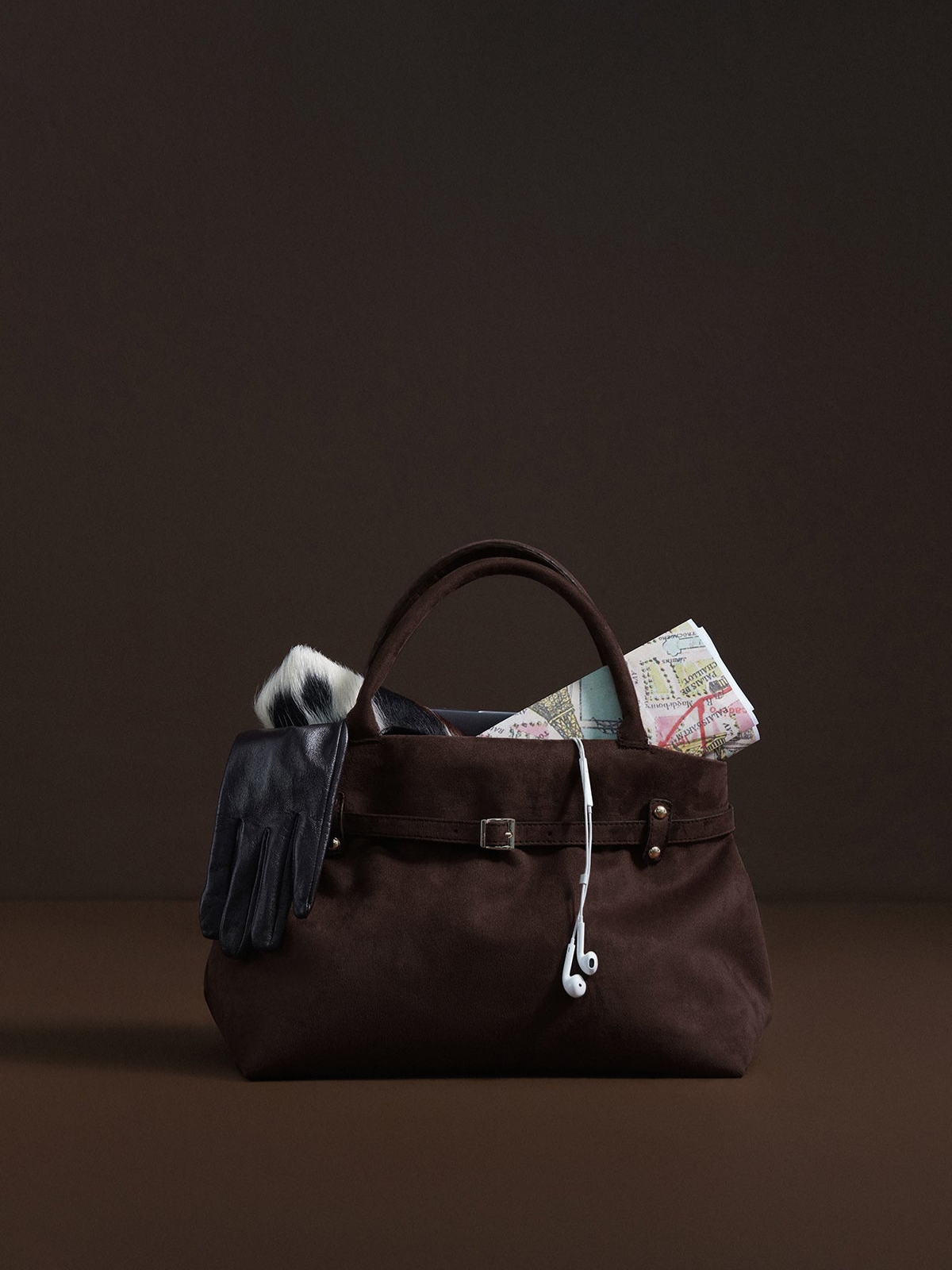 Sophisticated Buckle Top Handle Bag