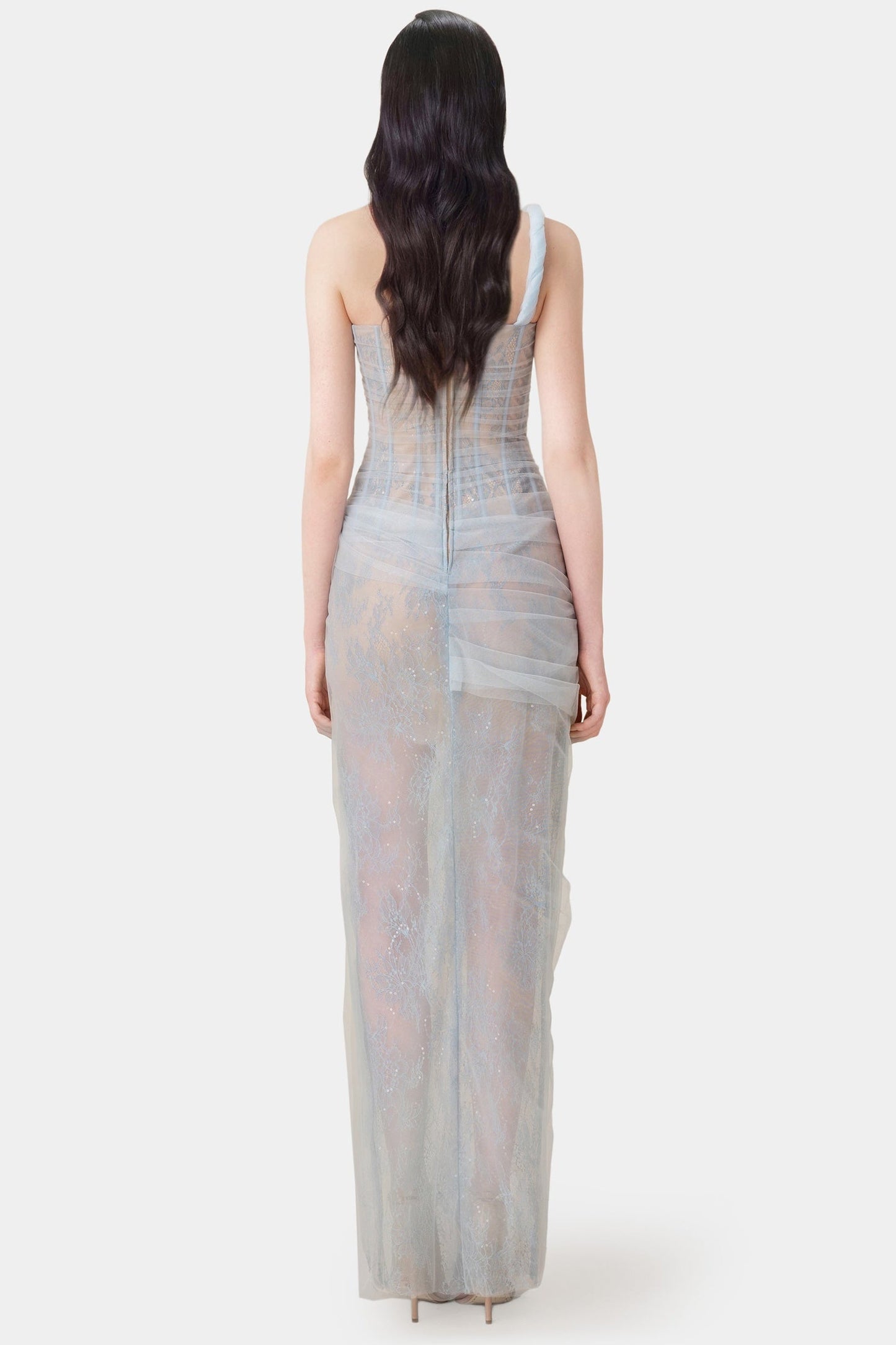 Luxury One-Shoulder Corset Lace Dress