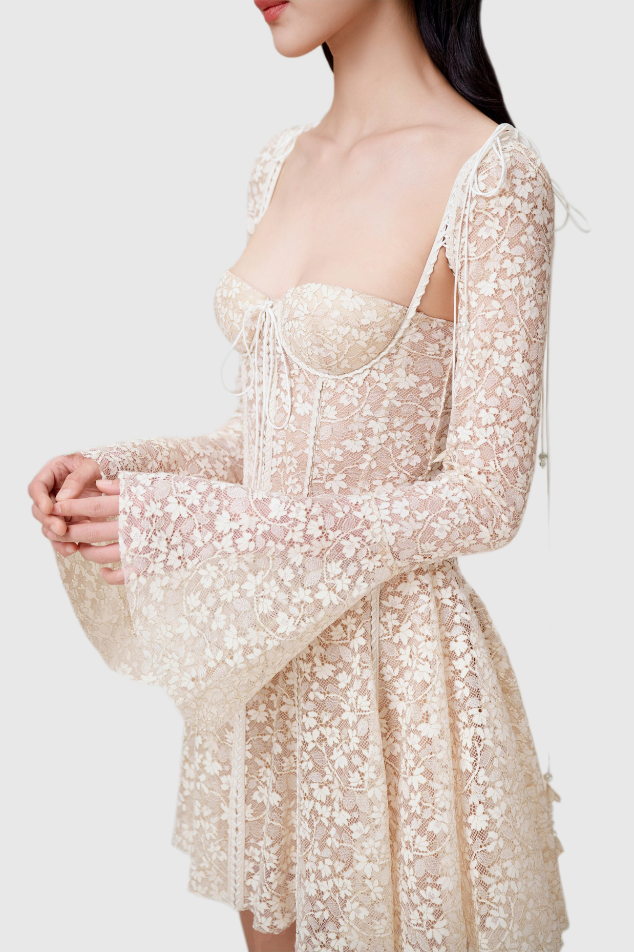 Elegant Lace Mini Statement Dress