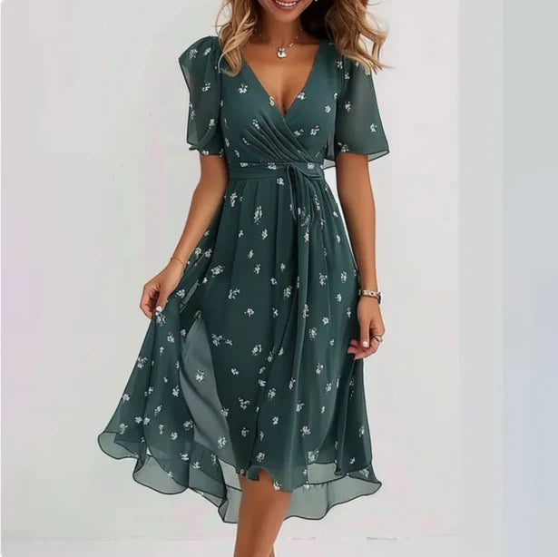 Elegant-Vibe V-Neck Dress
