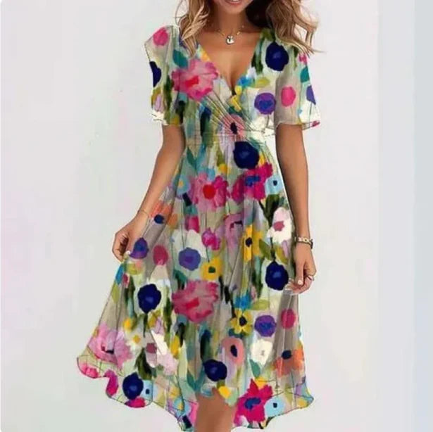 Elegant-Vibe V-Neck Dress