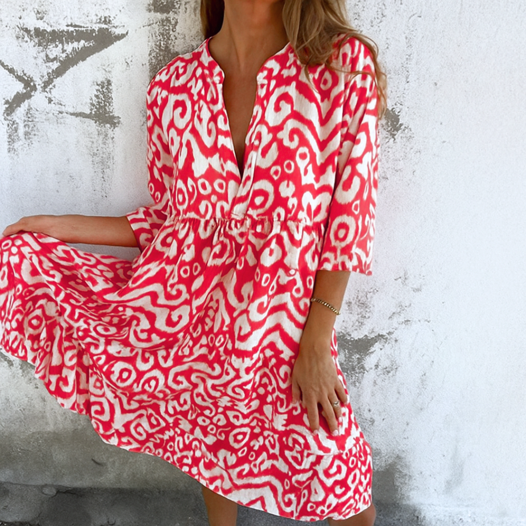 Elegant Comfort V-Neck Dress