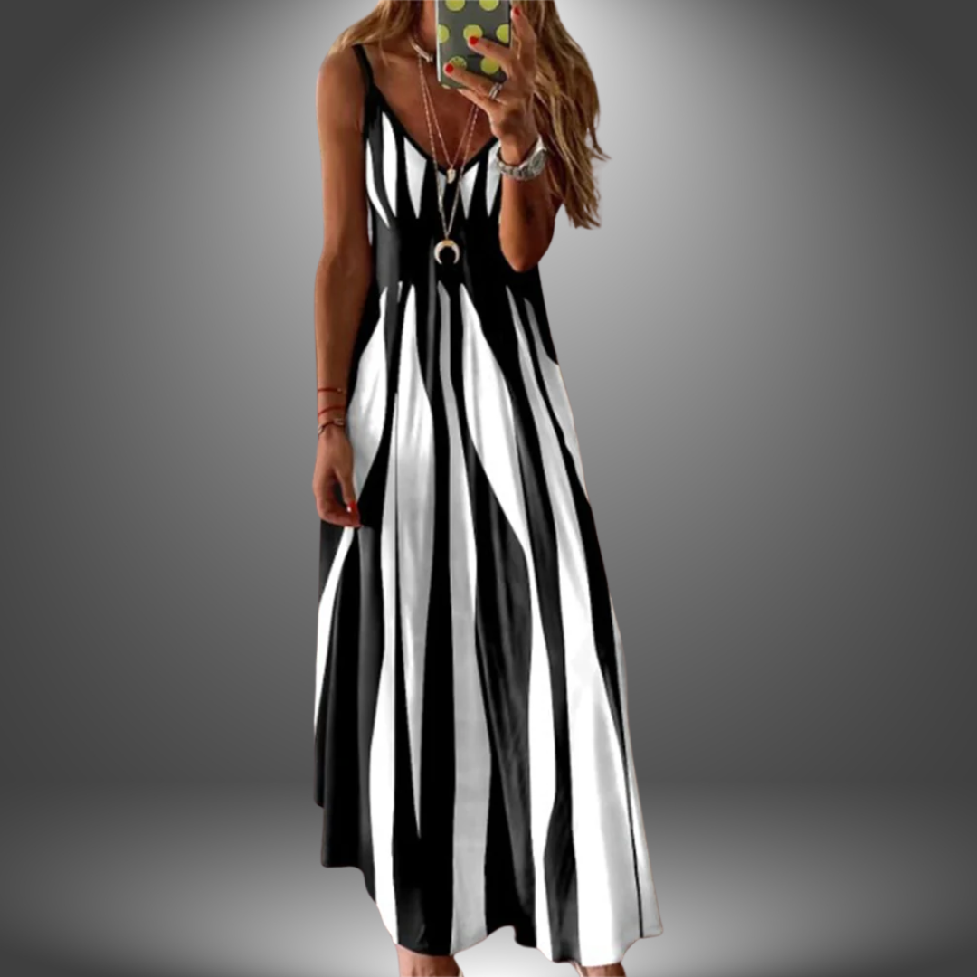 Bianca Striped Maxi-Dress