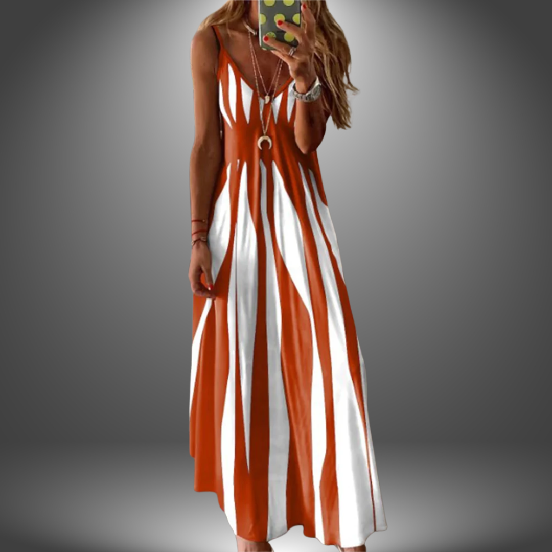 Bianca Striped Maxi-Dress