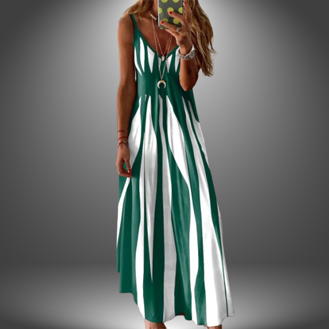 Bianca Striped Maxi-Dress