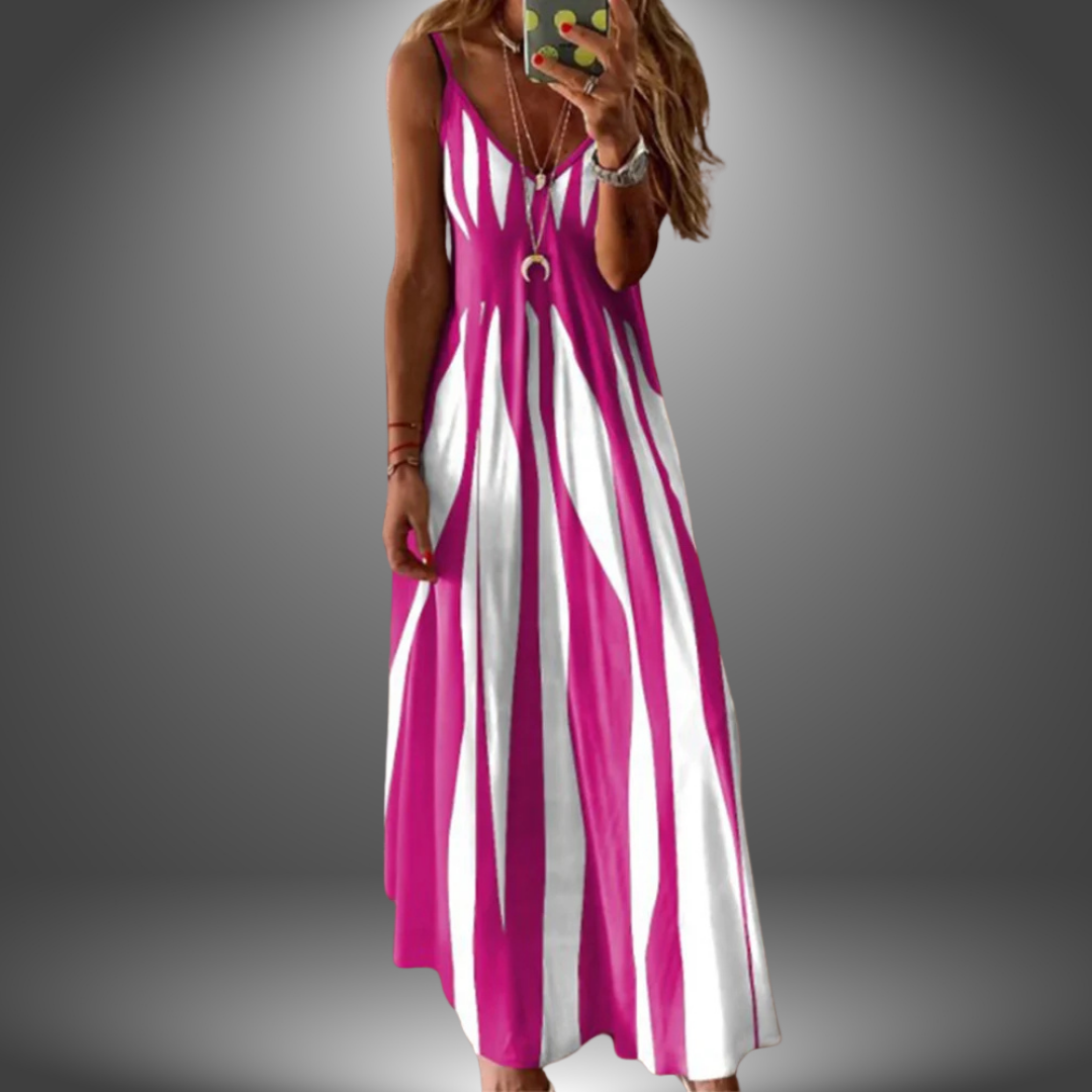 Bianca Striped Maxi-Dress