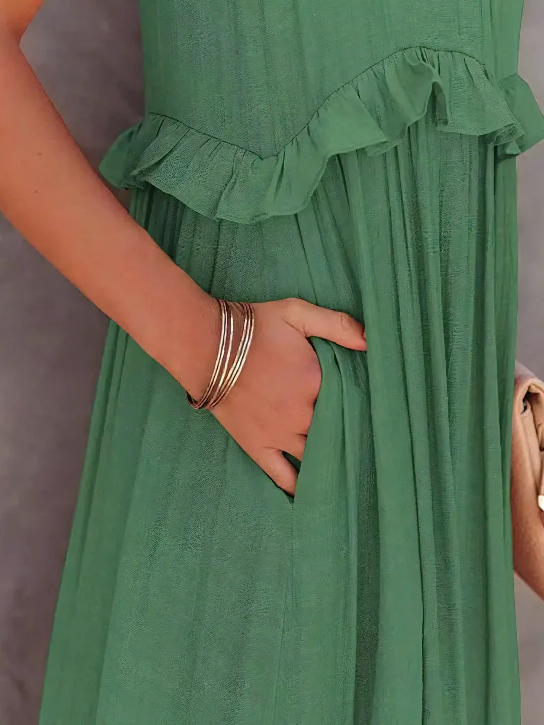 Breezy-Ruffle Maxi Dress