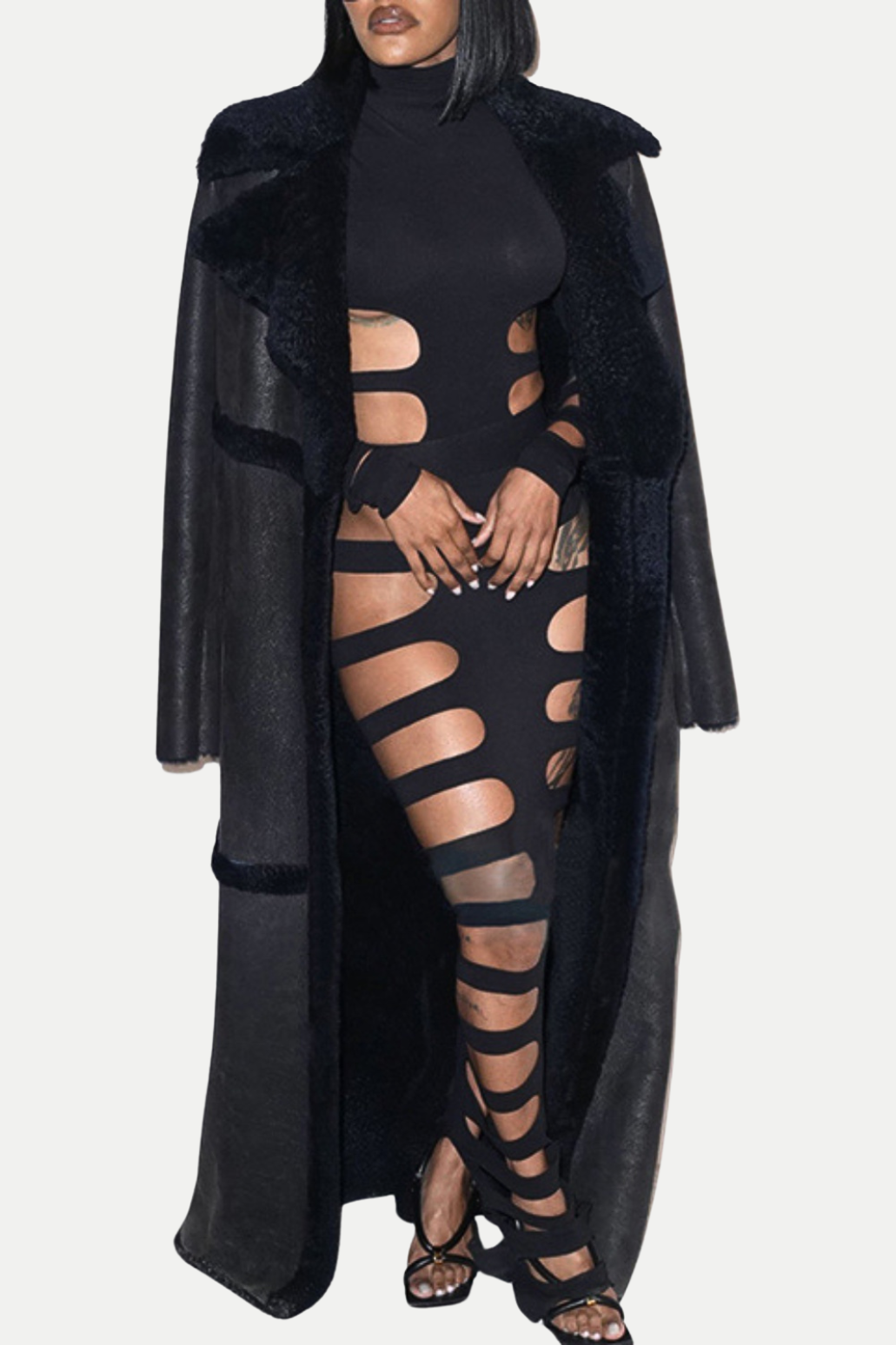 Head-Turning Cutout Two-Piece Set
