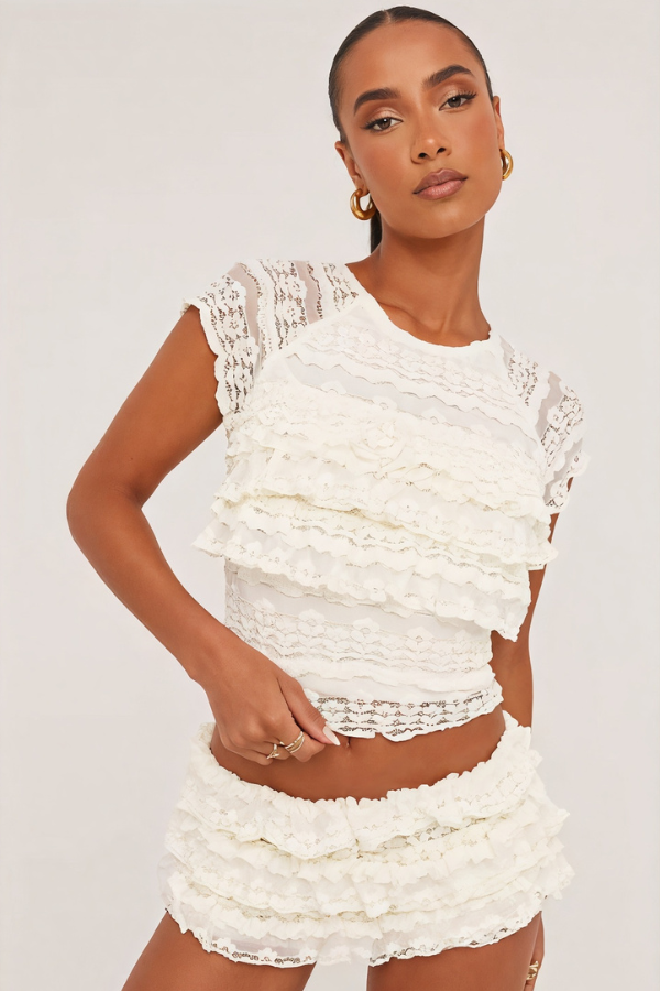 Flaunt Curves with Lace & Ruffles