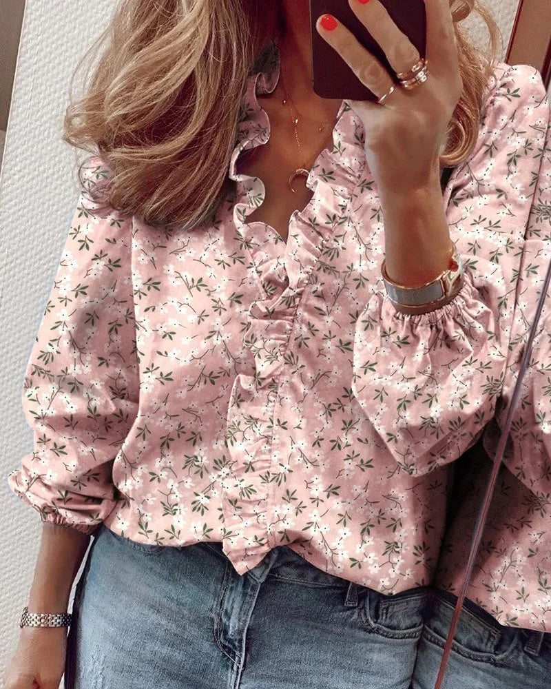 Light, Flattering Summer Ruffle Blouse