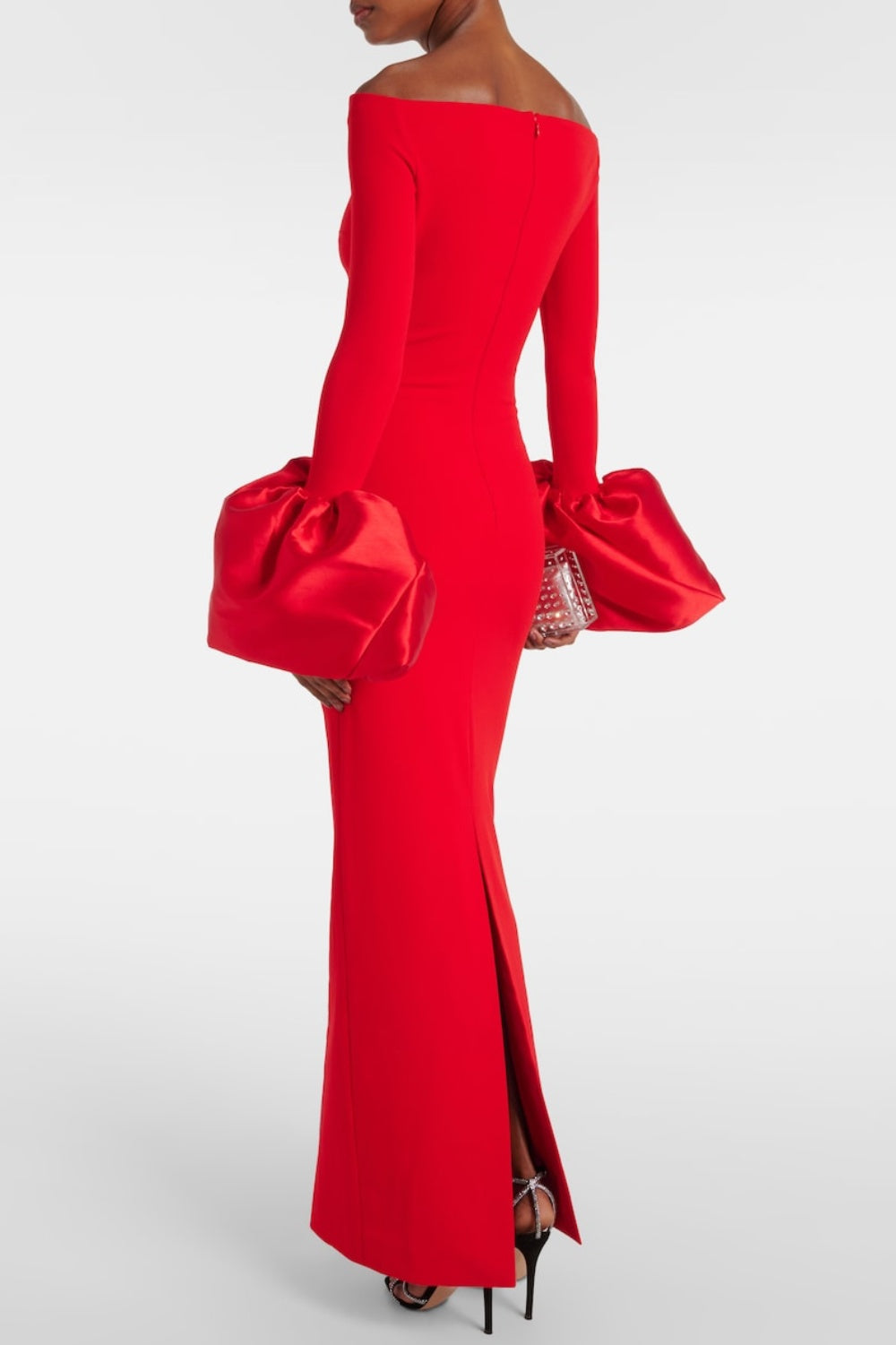 Radiant Red Off-Shoulder Dress