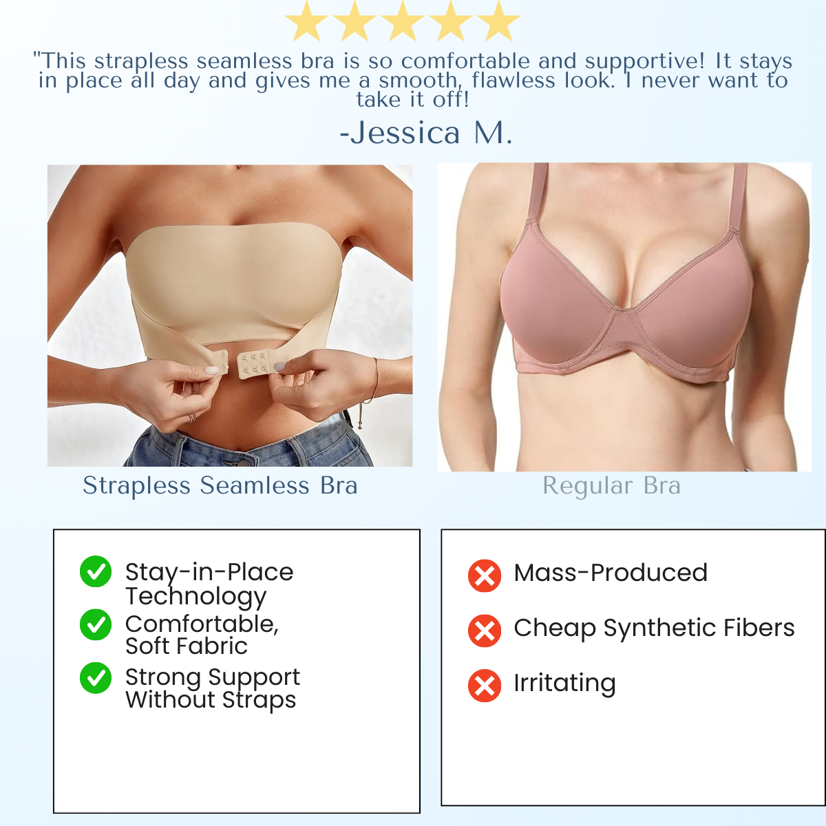 Effortless Comfort Seamless Strapless Bra