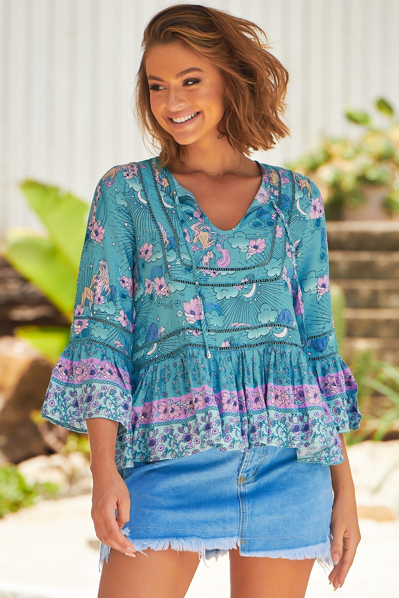 Flattering V-Neck Boho Dress