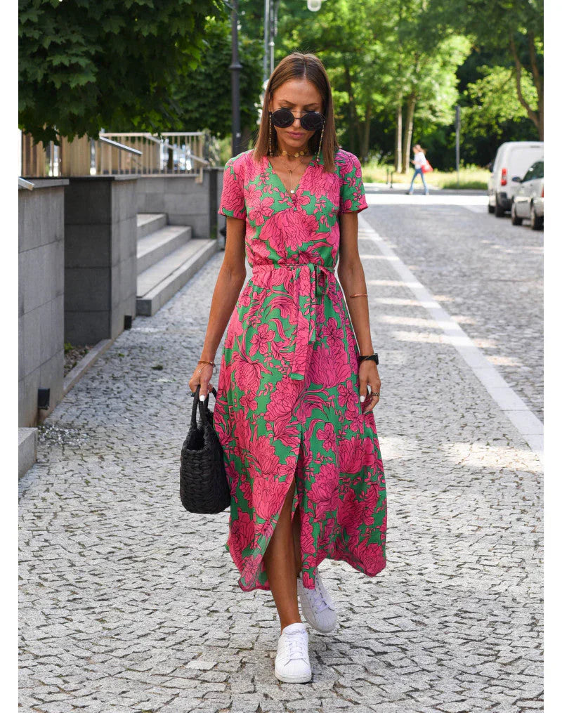 Elegant Flattering V-Neck Dress