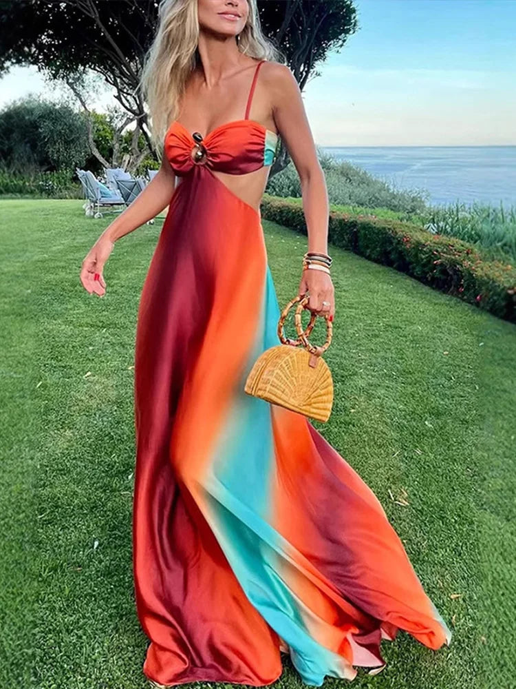Effortless Elegance Printed Maxi Dress