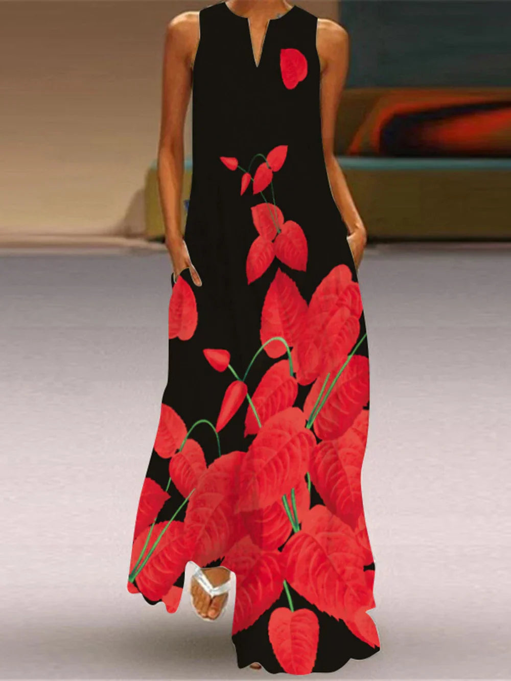 Comfortable Elegance: Butterfly A-Line Dress