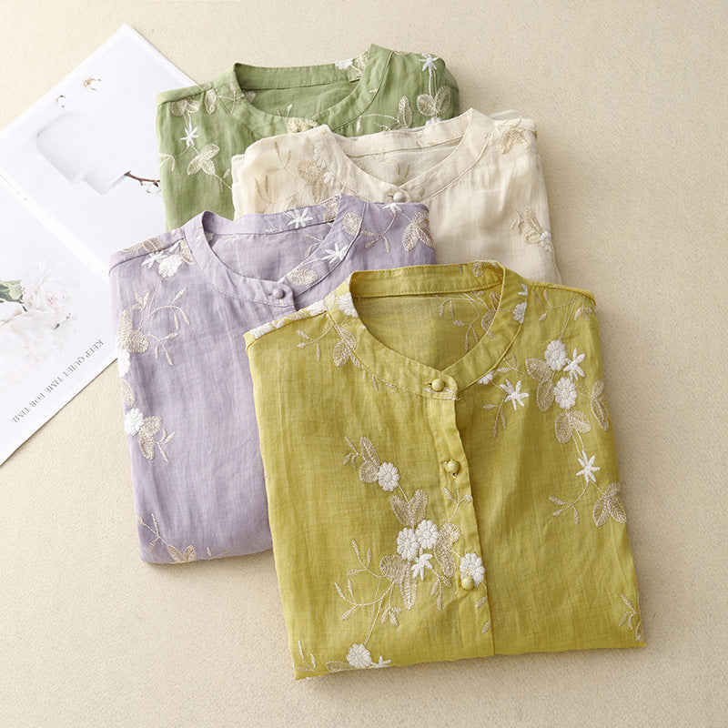 Effortless Elegance Linen Blouse